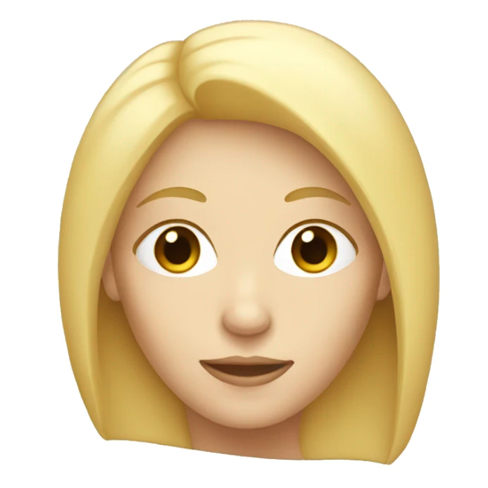 white adult head woman with blonde hair sticker