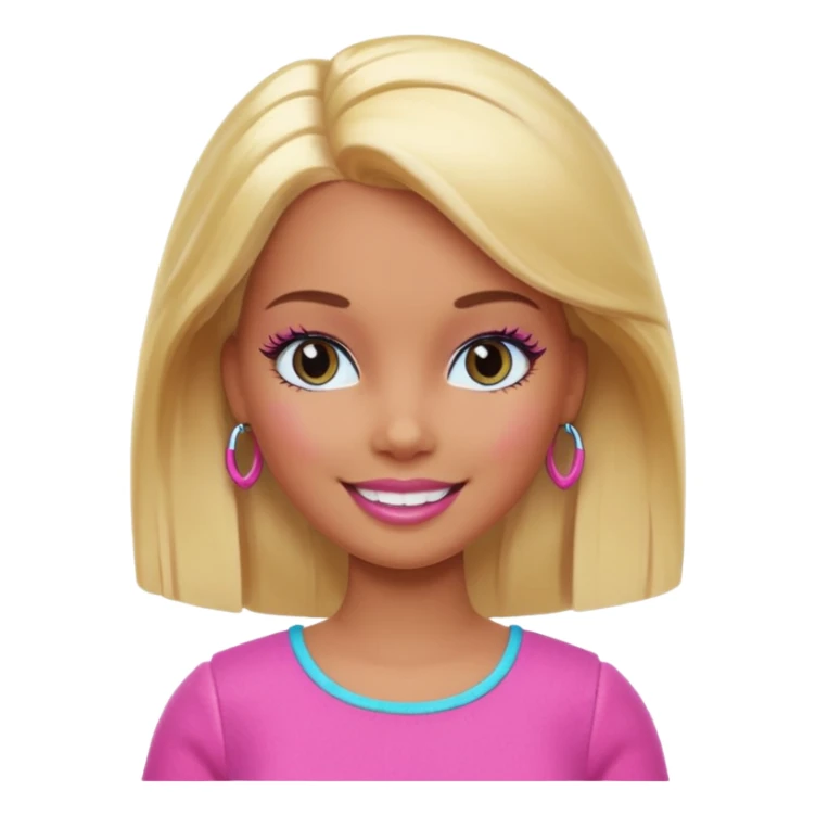 barbie girl different color sticker