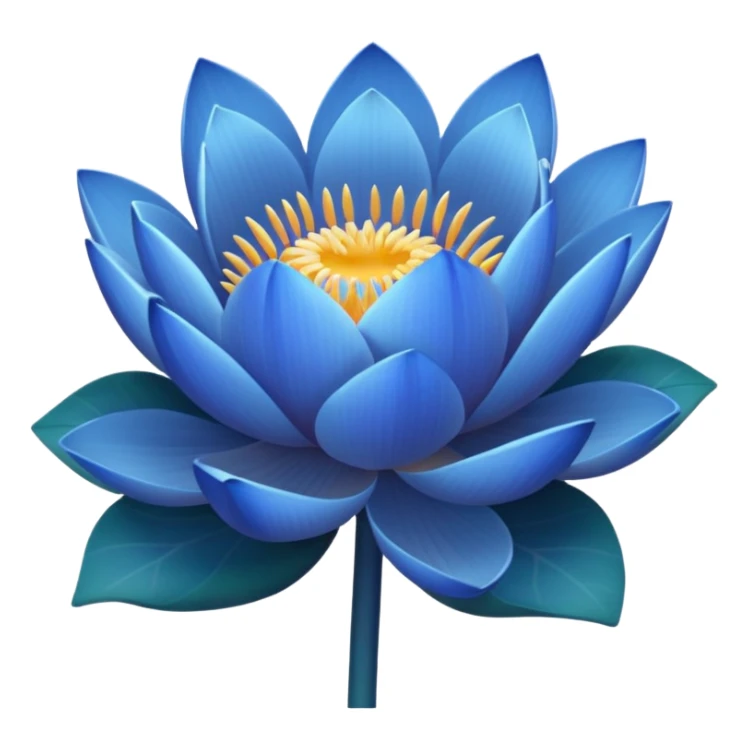 Blue lotus emoji boqute  sticker