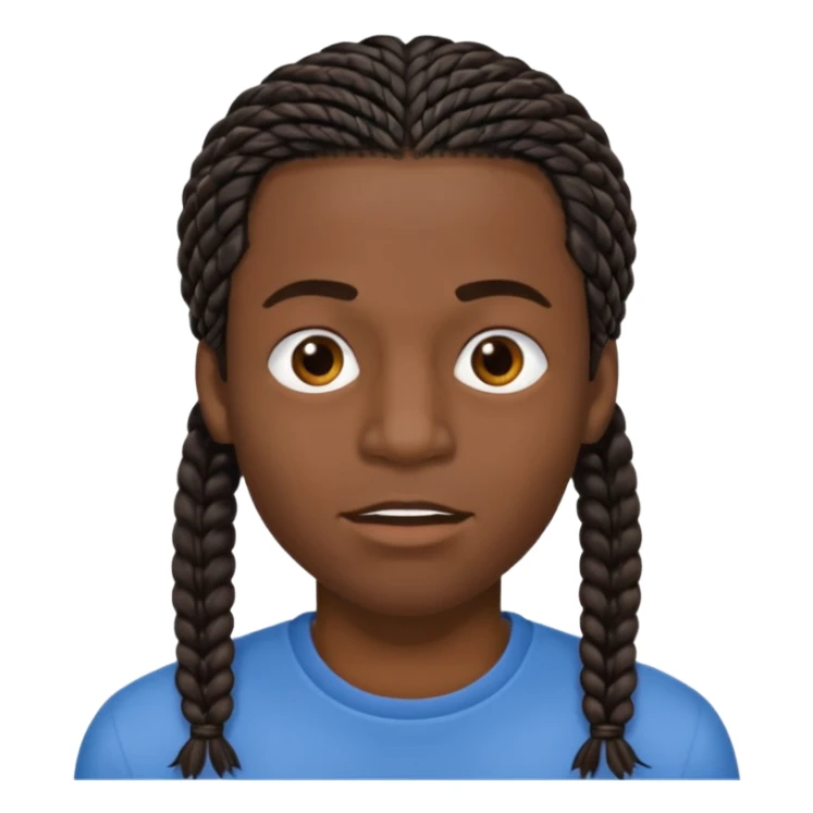 black man with micro near mouth sticker