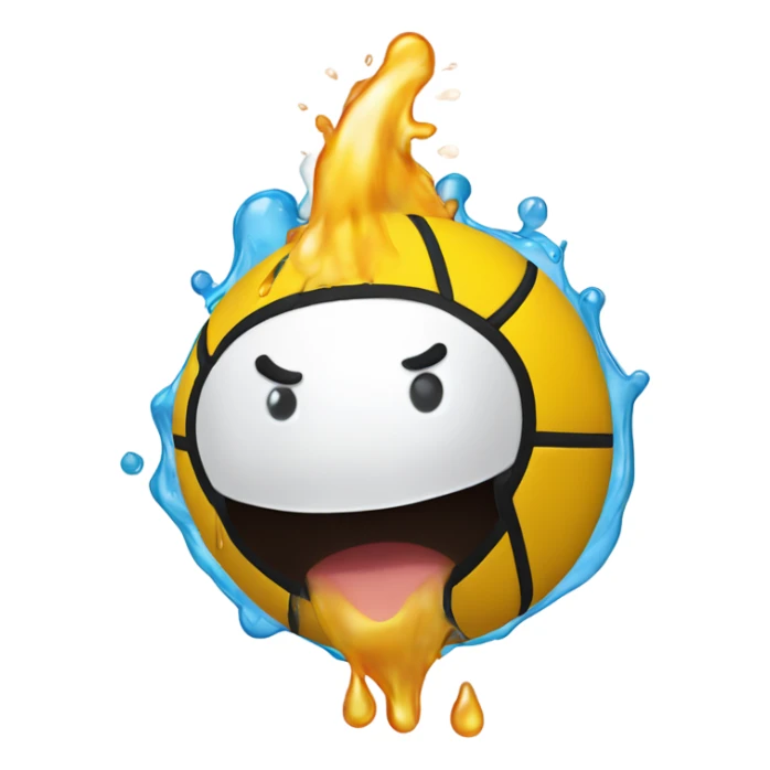 Water Polo farting drips sticker