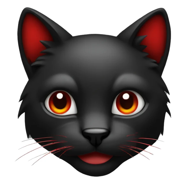 cool edgy black and red feline Fakémon sticker