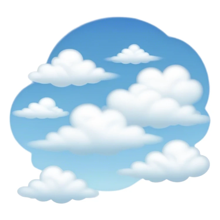 Cinematic Realistic Cirrus Emoji, High and wispy, with thin, delicate clouds stretching across the sky like brush strokes of white. The light, feathery clouds suggest clear weather and distant horizons, evoking a sense of tranquility. Soft glowing outline, capturing the essence of serene skies and airy beauty in a graceful cirrus cloud! sticker