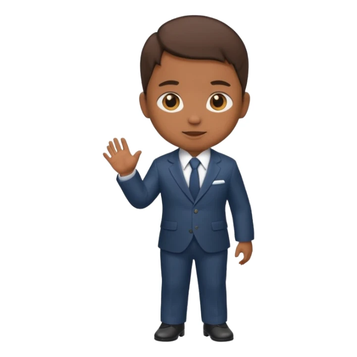 Short brown girl with a suit on make her a baby  sticker