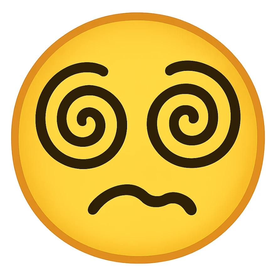 face with spiral eyes emoji sticker