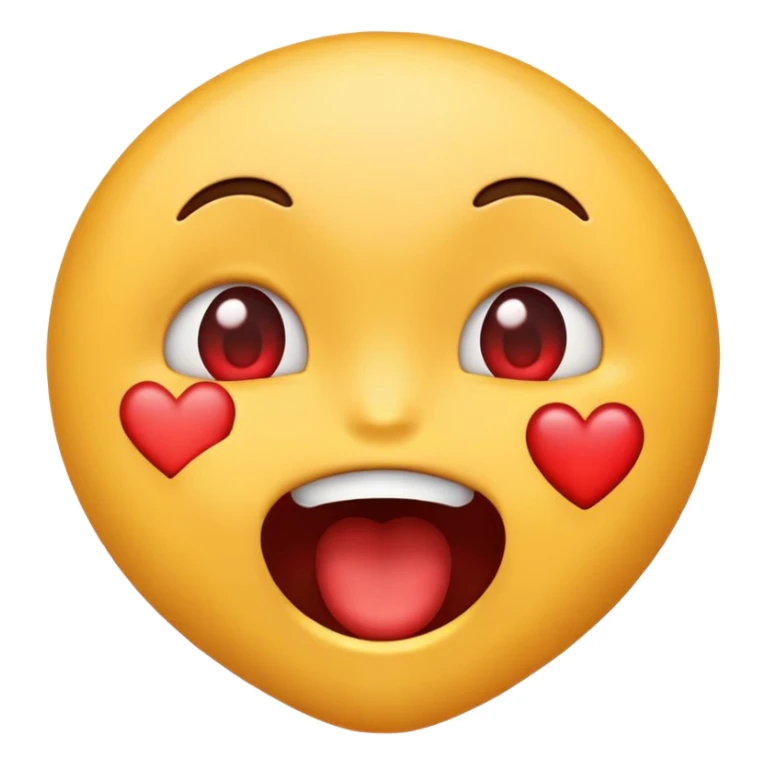 make an emoji where something is so beautiful your jaw drops and you have heart eyes and you are in love sticker