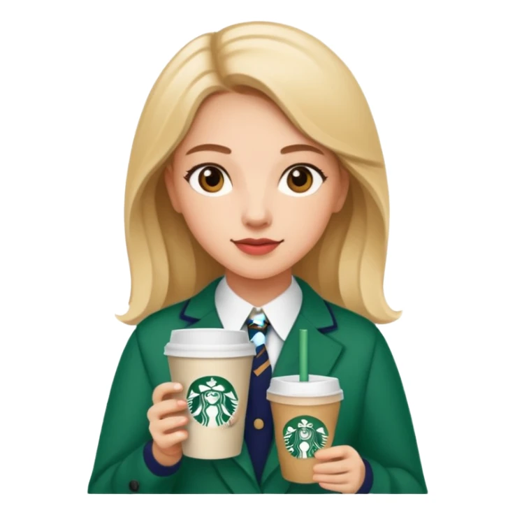 A PREEPY girl with Starbucks  sticker
