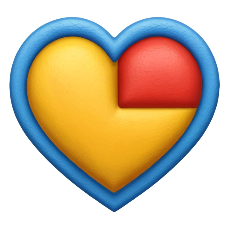 Heart with Romanian flag colors sticker
