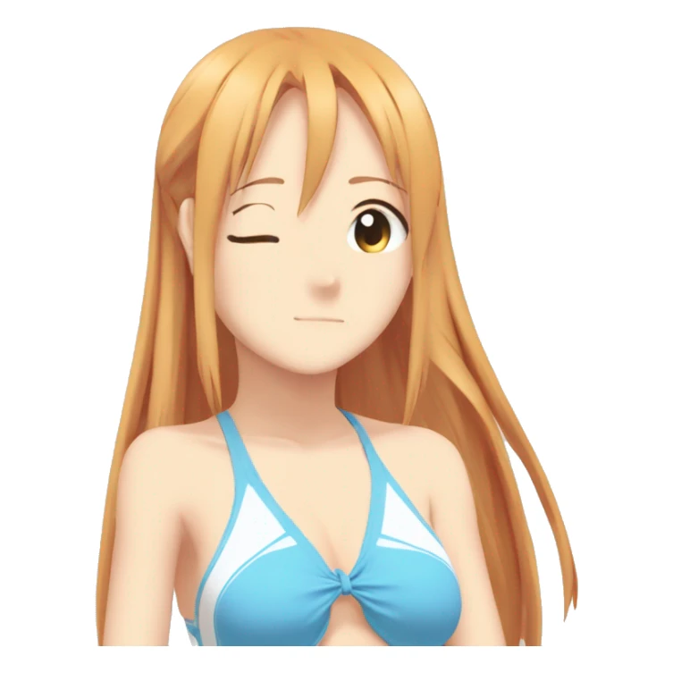 sleeping full body Asuna anime sword art online one piece swim suit sticker