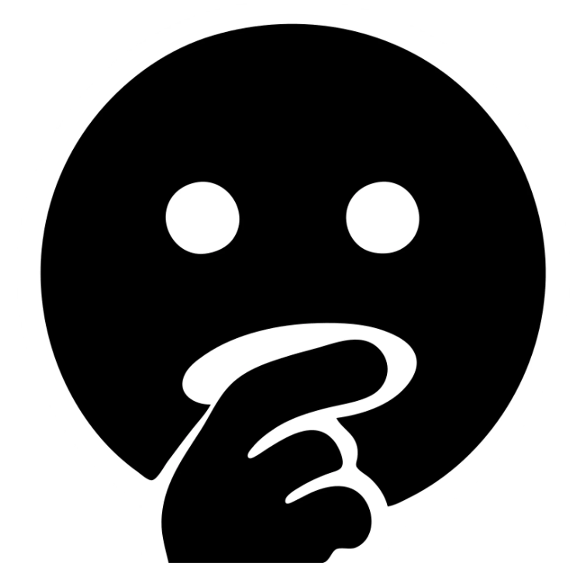 emoji biting index finger sticker