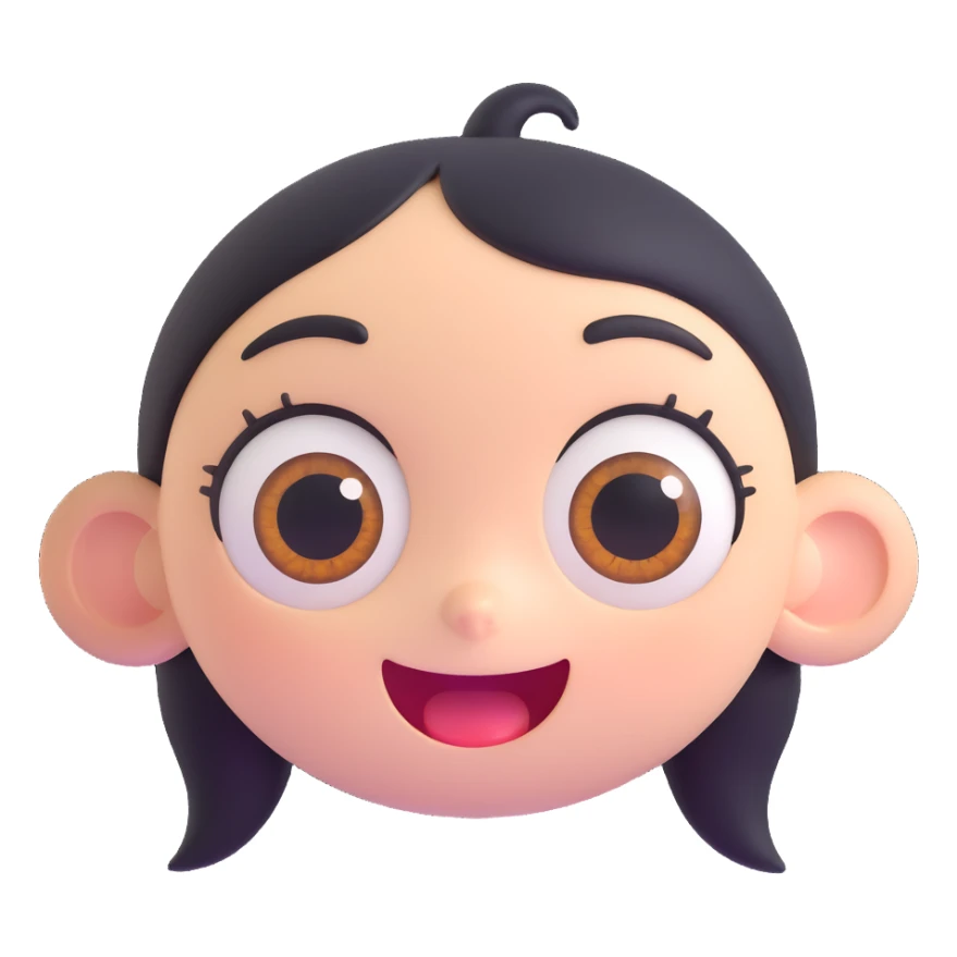 Bendy from Bendy and the Ink Machine, modern 3D emoji style, round face, big eyes, playful expression sticker