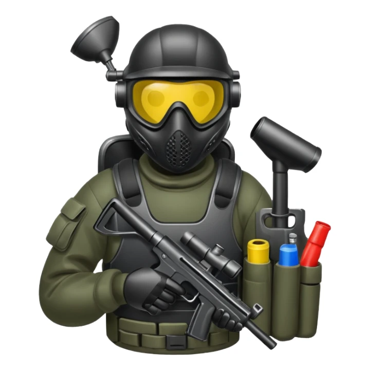 paintball gear mono colour sticker