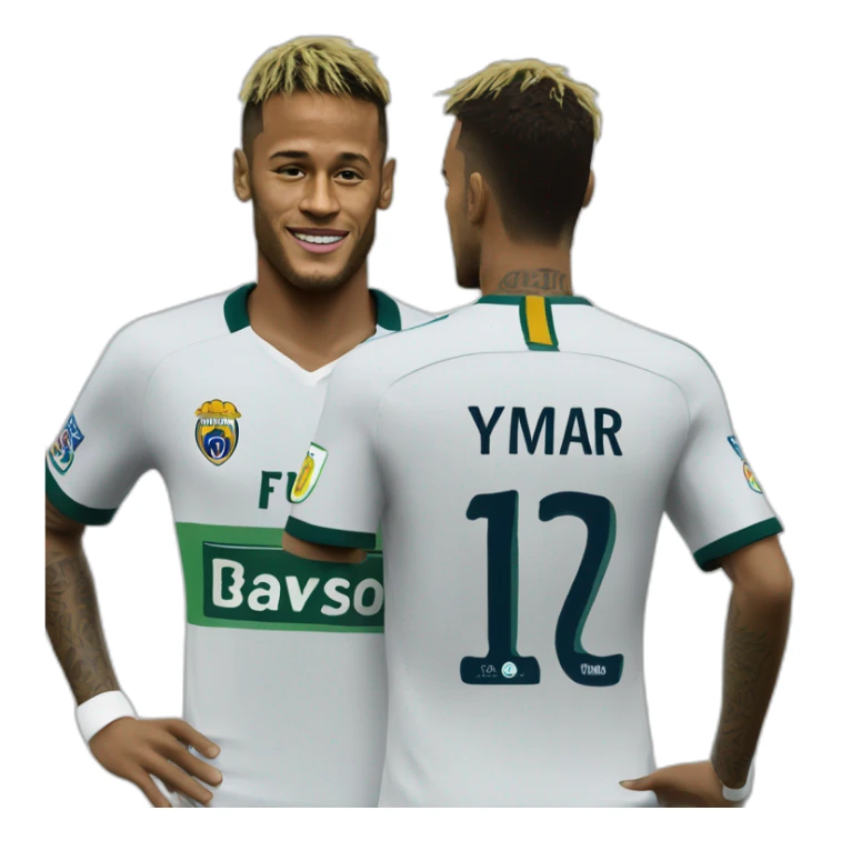 Neymar with Santos Futebol Clube jersey sticker
