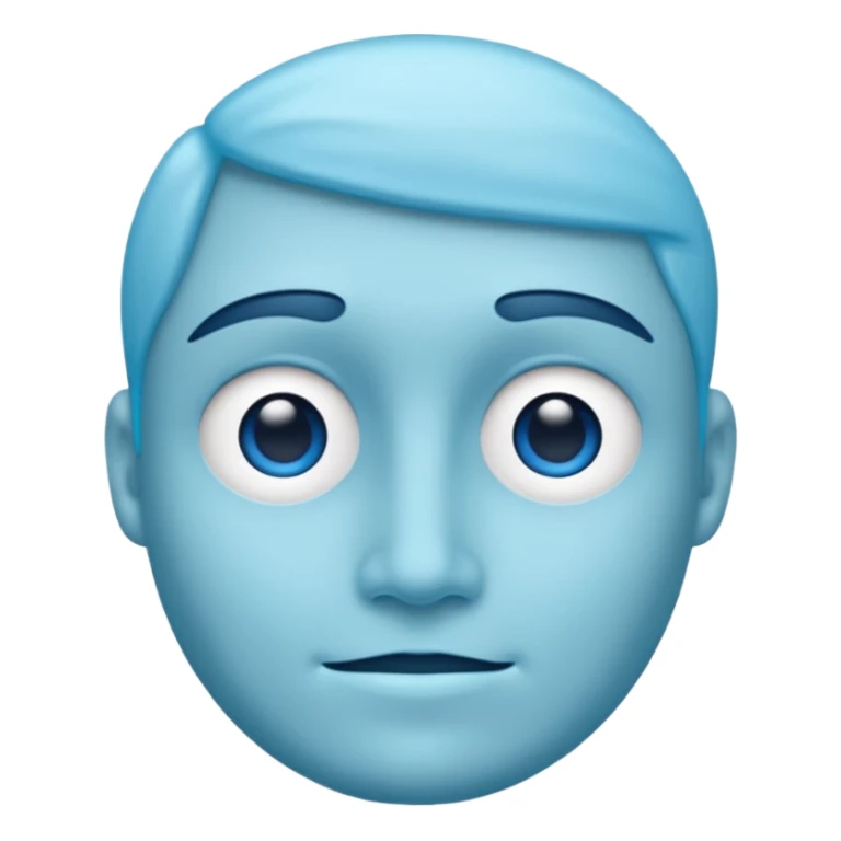 Blue face sticker