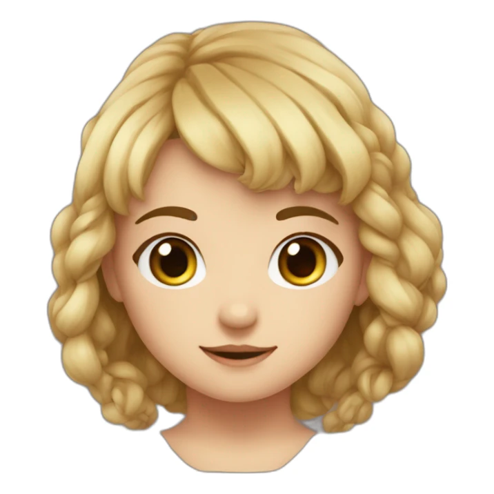 Une adolescente mignonne et cute giga kawaii sticker