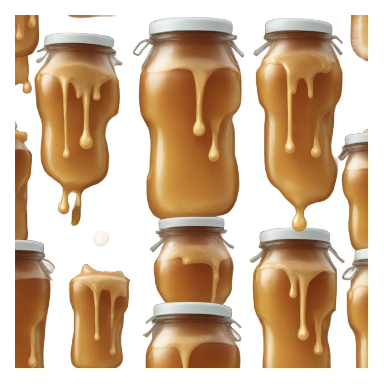 a jar of dripping caramel sticker