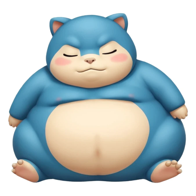 snorlax, try to preserve the character as simple as possible sticker