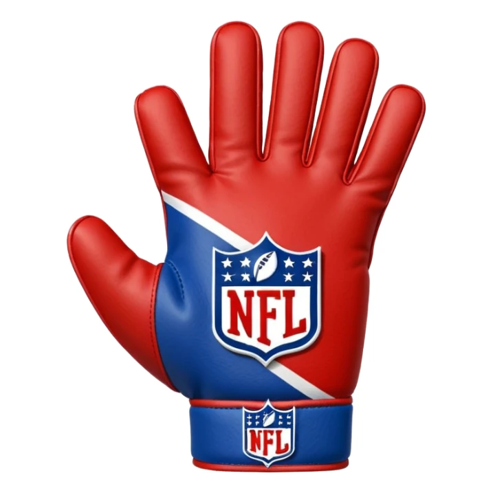  #1 glove nfl thumbs up   in blue (#00A3E0) and red (#F9423A)  sticker