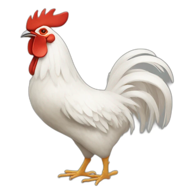 rooster body coconut head sticker