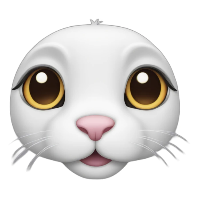 bunny have two spots in his eyes sticker