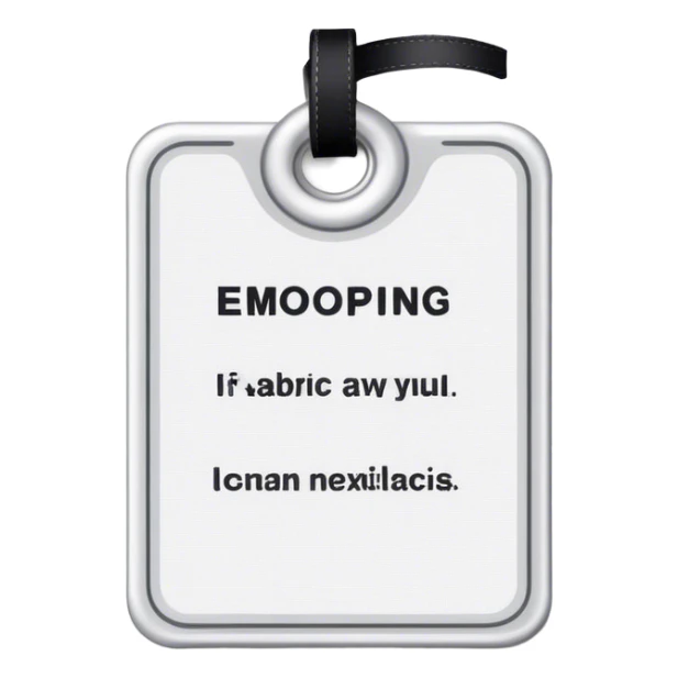 long clothing tag sticker