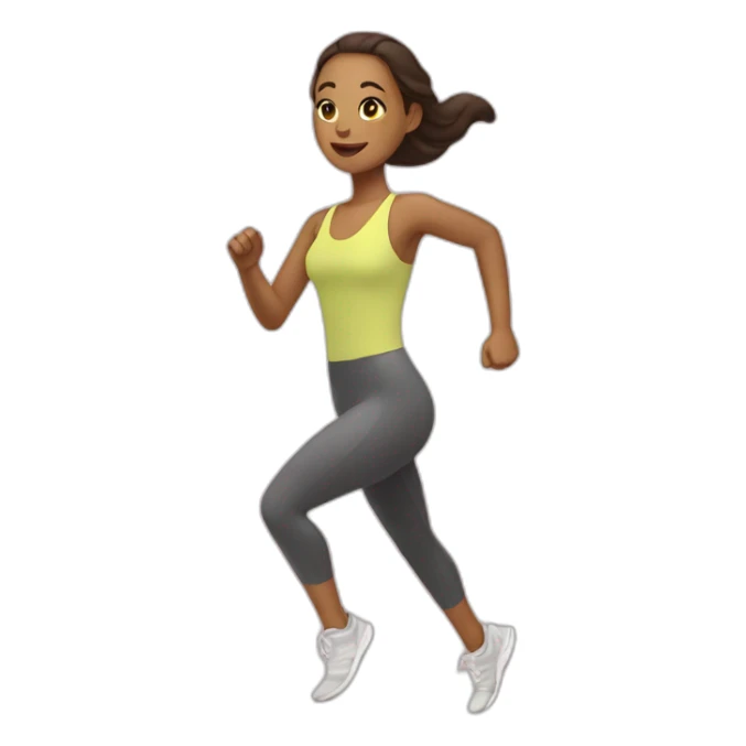 running light skin woman sticker