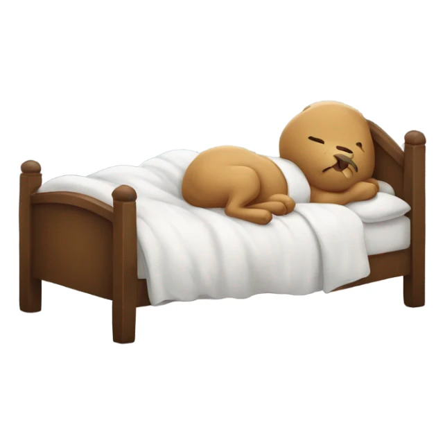 Cute animal saying goodnight or laying in bed sticker