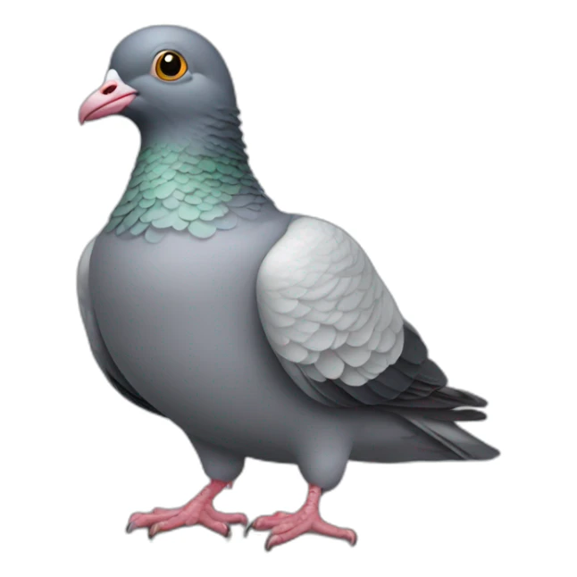 Pigeon qui porte un cochon sur son dos sticker