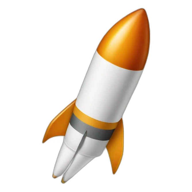Rocket in the form of a cigarette sticker