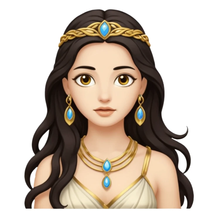 greek goddess back hair sticker
