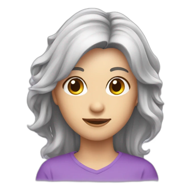 Gata branca em cima de foguete roxo sticker