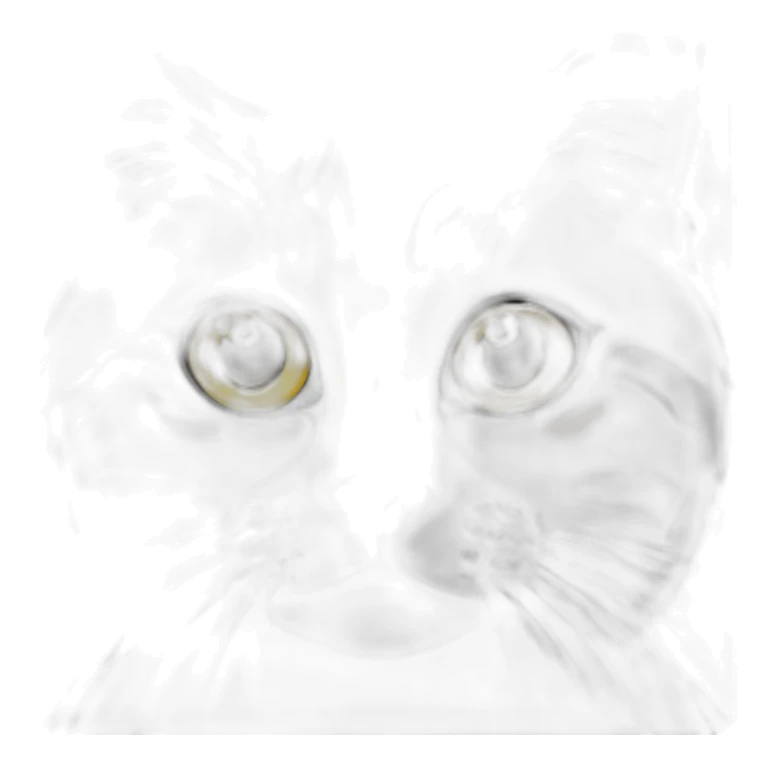 Silver marble Scottish straight cat with yellow eyes sticker