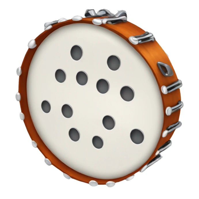 tambourine with metal jingles sticker