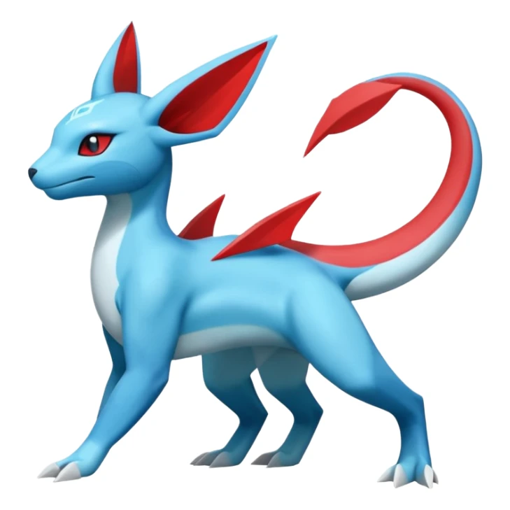 Salandit-Glaceon-Salamence-hybrid-fusion (full body) sticker