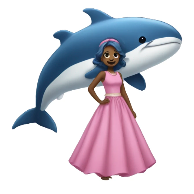 Una ballena con un vestido sticker