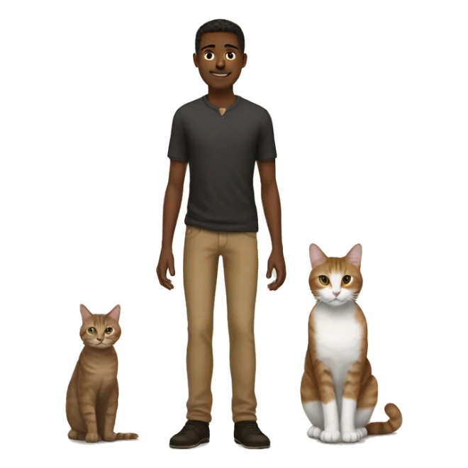 Tall 6”4 brown bf with a bell cat with short white gf sticker