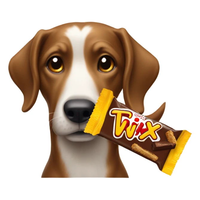 Twix bar and dog sticker
