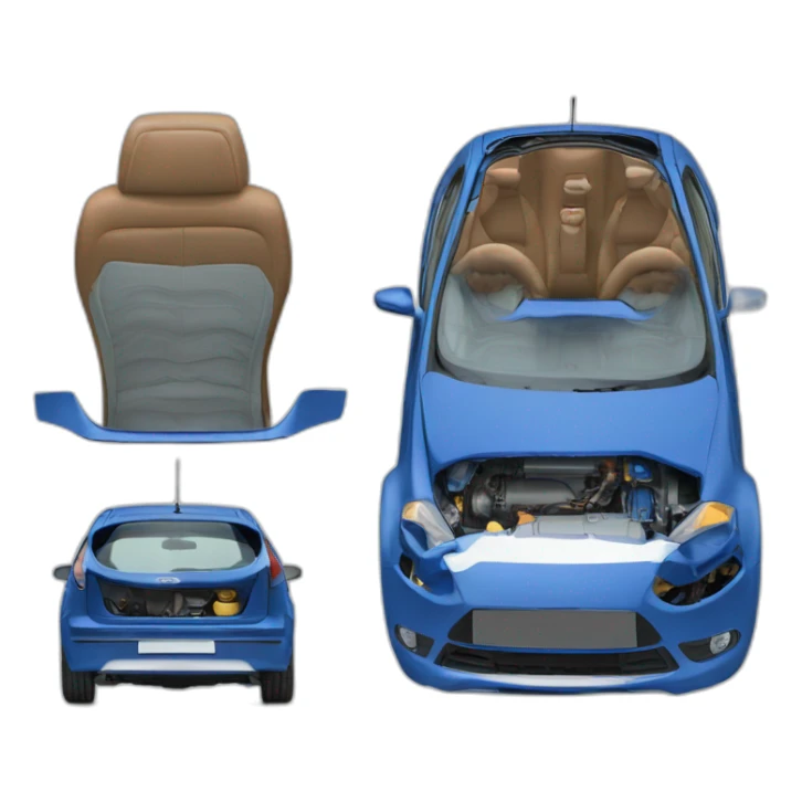 car ford focus 1999 in blue five doors sticker