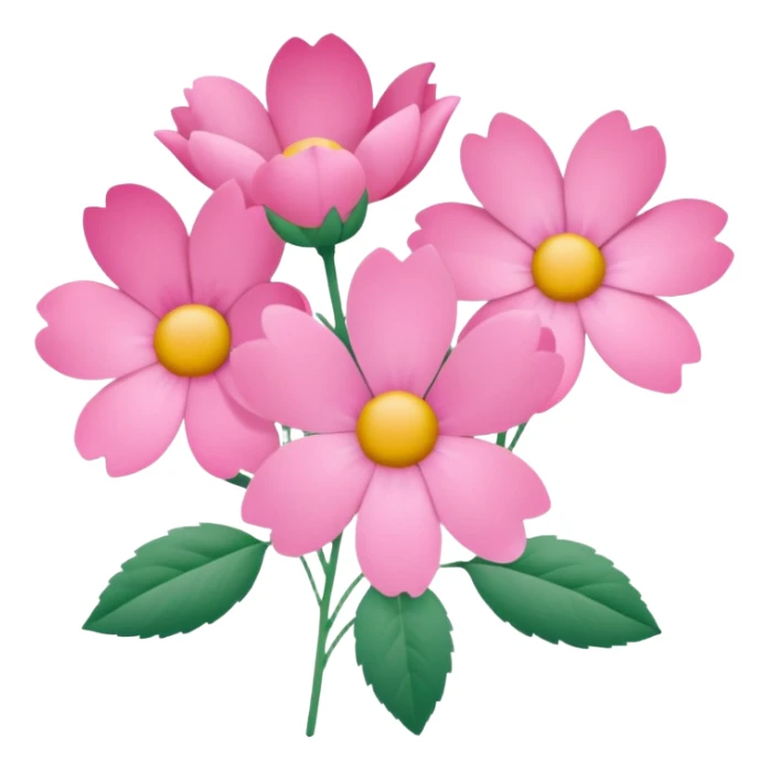Polaroid photo of pink flowers sticker