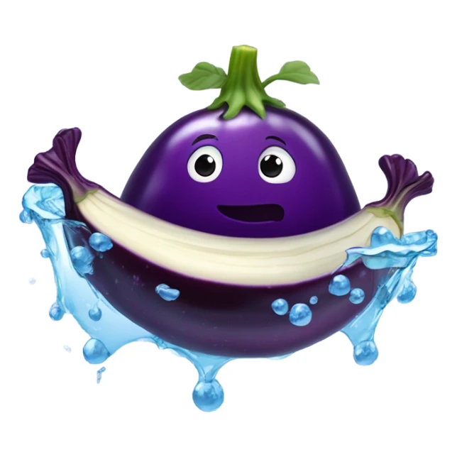 Aubergine sous la douche sticker