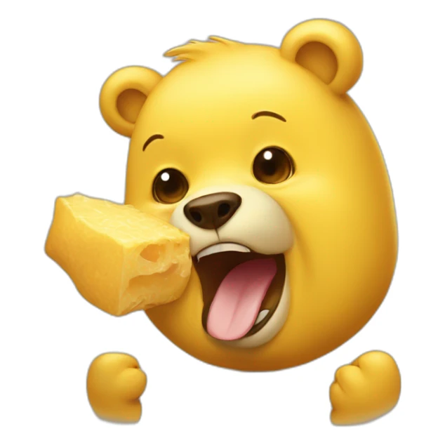 Yellow bear who eat honney sticker