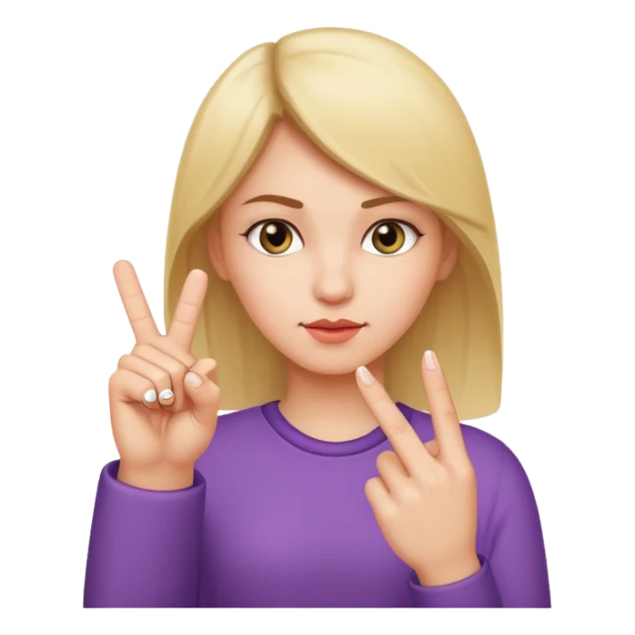 girl showing middle finger sticker