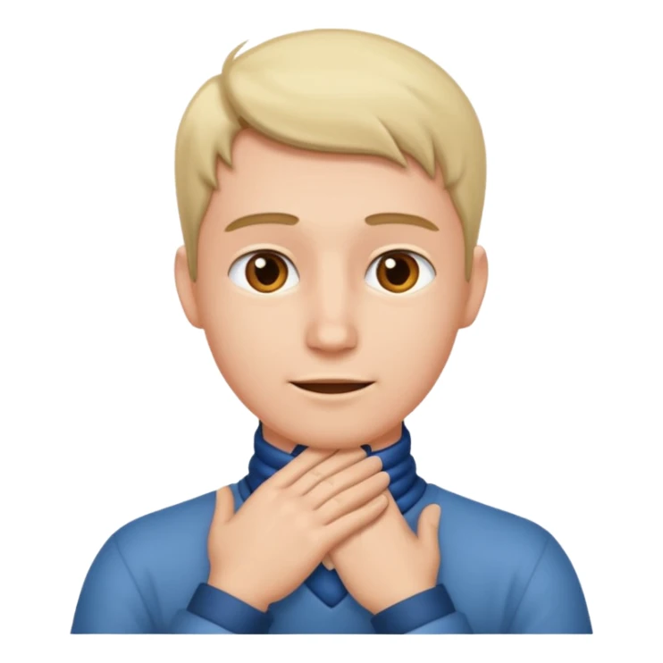  person with hands on his neck sticker