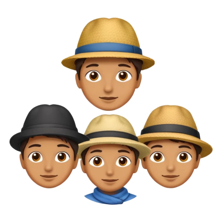 Person wearing 3 hats sticker