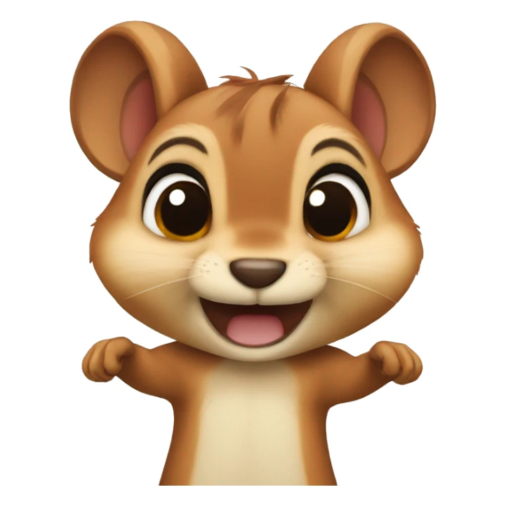Chipmunk hands on ears sticker
