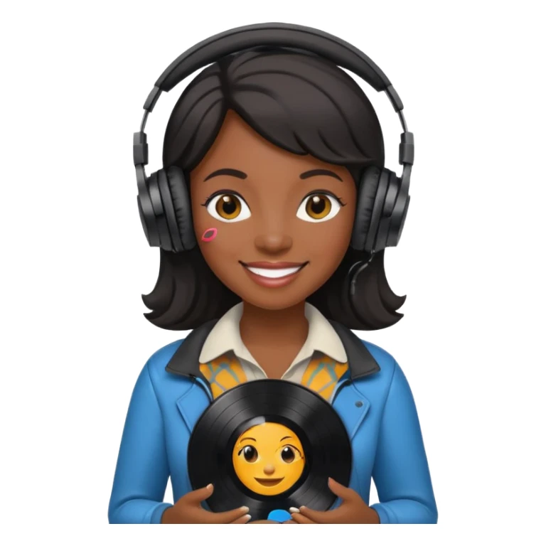 Vinyl Record Collector black woman sticker