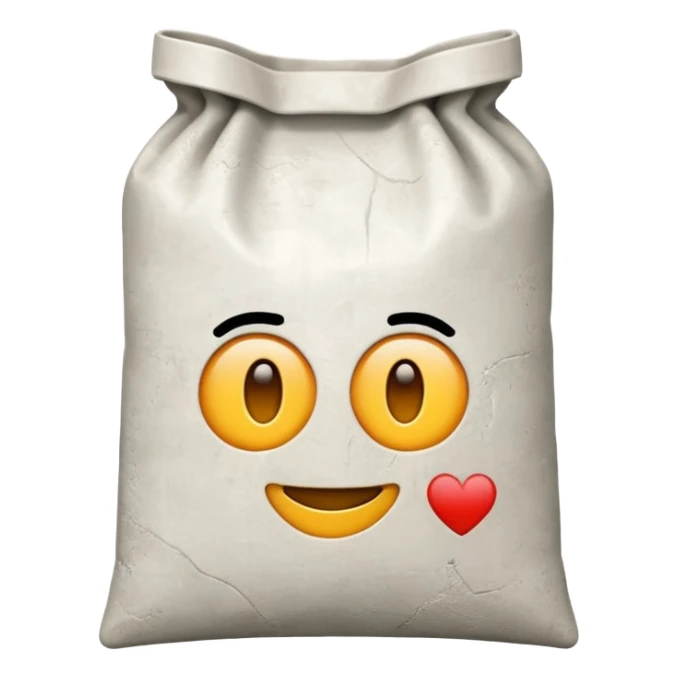 cement bag with label emoji style sticker