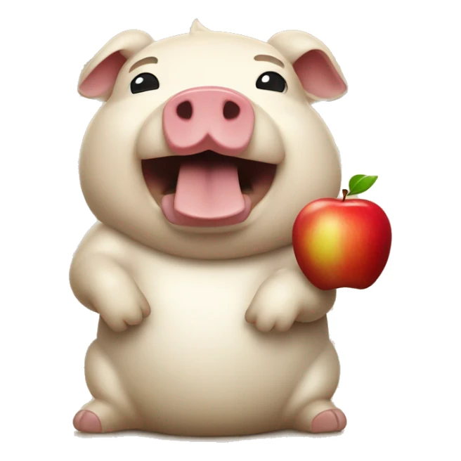 lechon baboy with apple on its mouth sticker