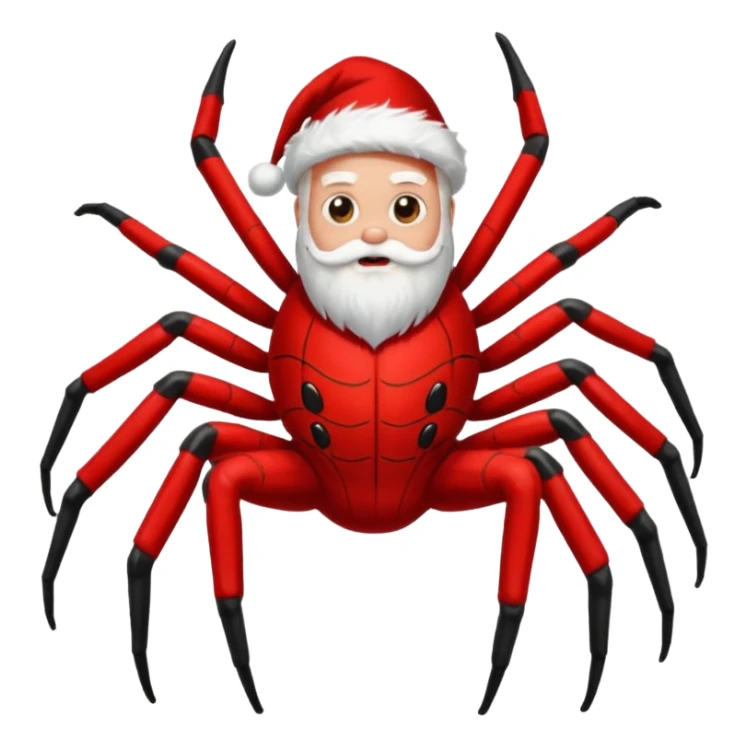 make me a googoogaagaa Santa spider sticker