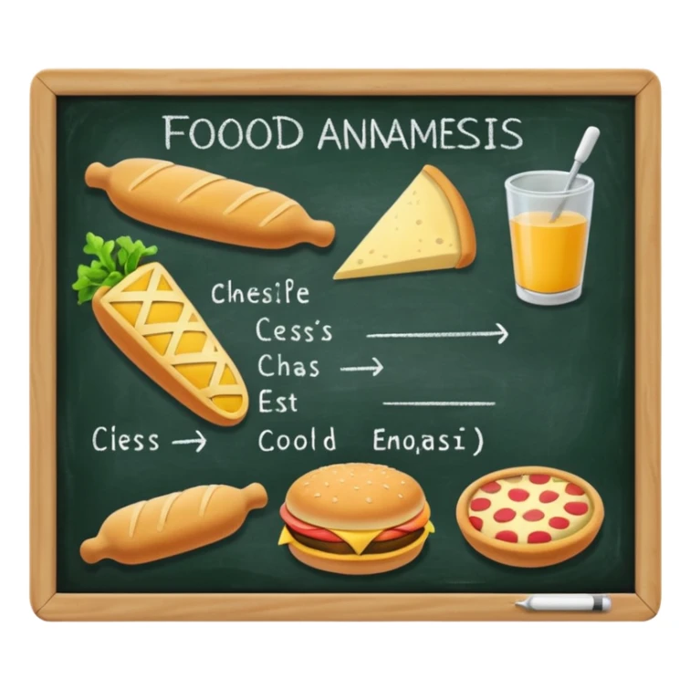 anamnesi alimentare con lavagnetta senza persona sticker